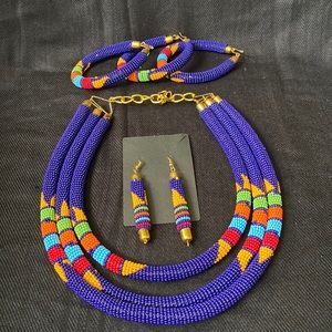 Beautiful Hand Beaded Jewelry Set